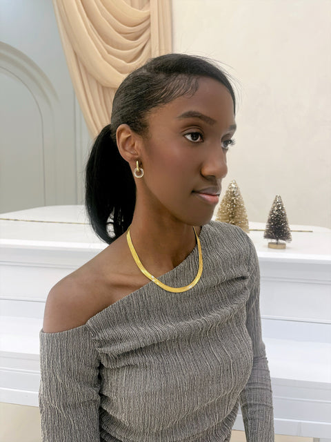 Or Blanc Earrings (White Gold)