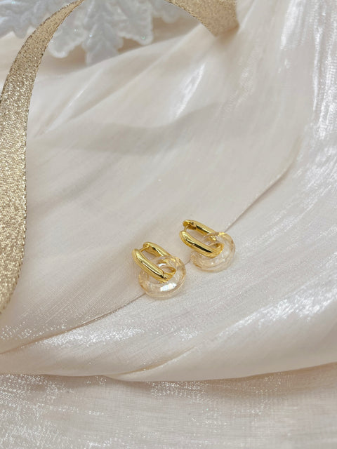 Or Blanc Earrings (White Gold)