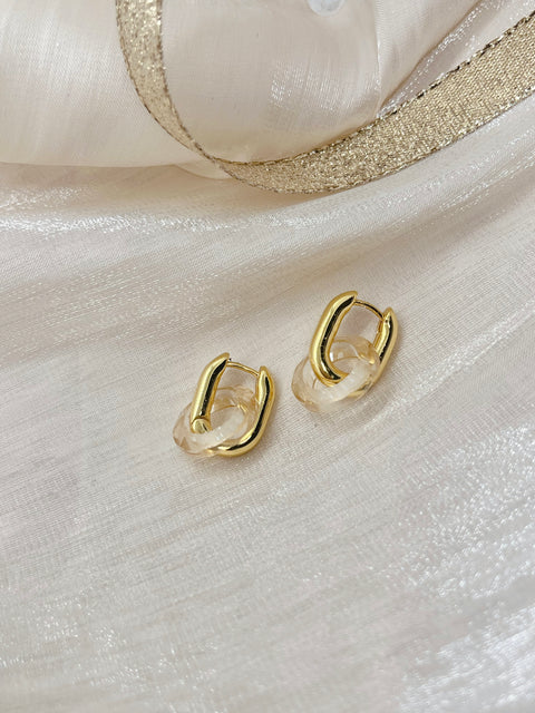 Or Blanc Earrings (White Gold)