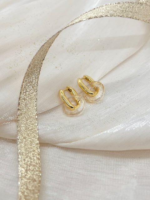 Or Blanc Earrings (White Gold)